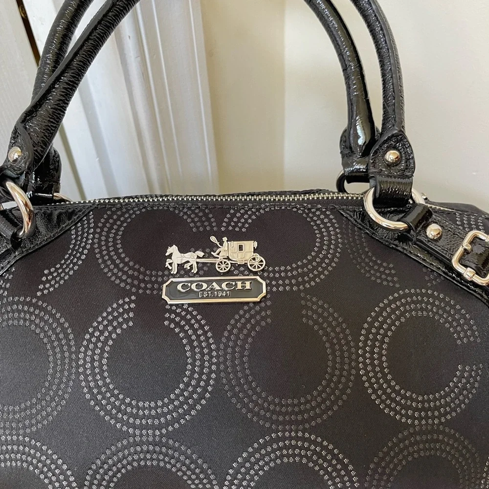 Coach Madison Dotted Op Art Large Sophia Satchel